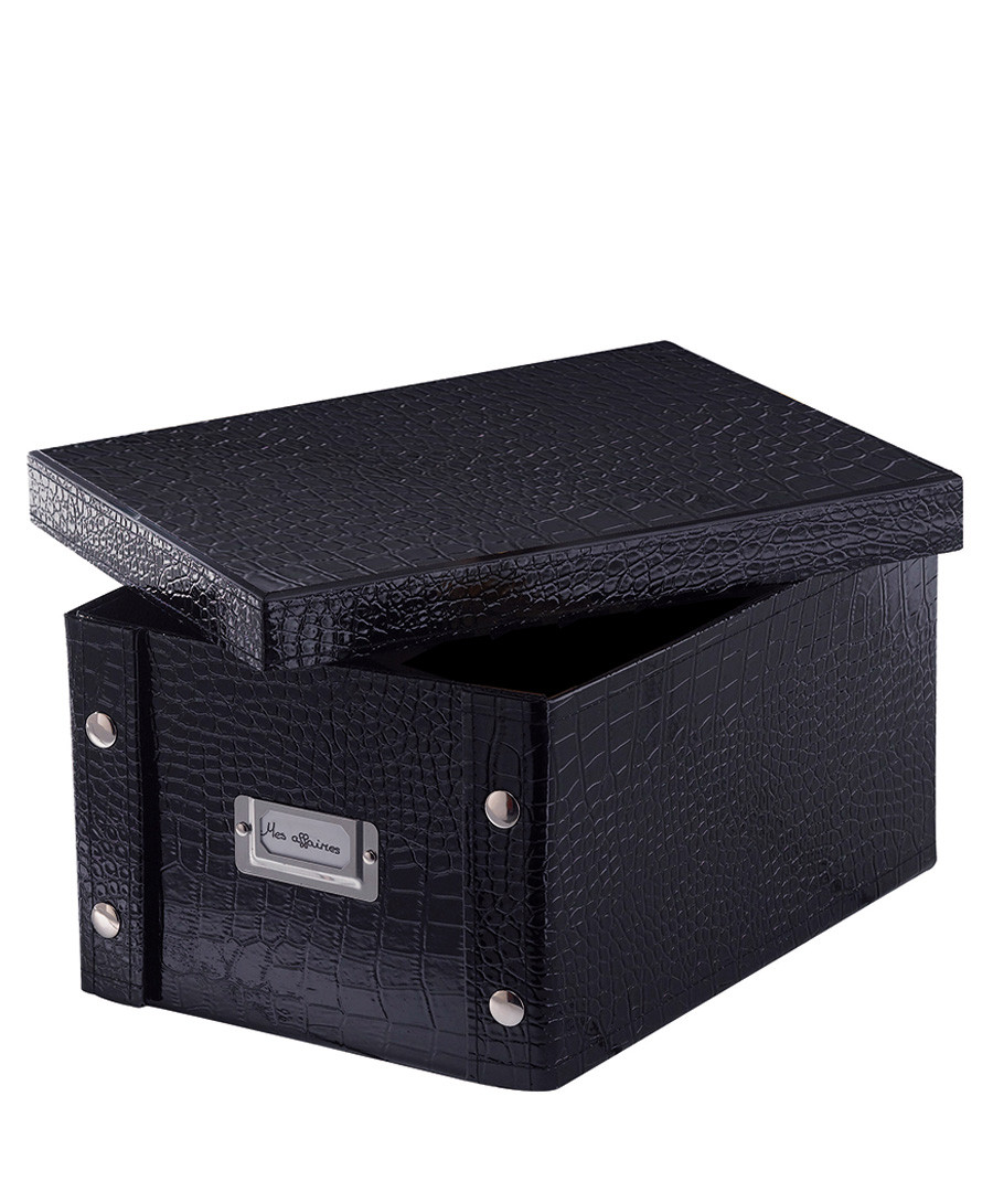 Compactor Black cardboard storage box, Designer Homeware Sale, Outlet