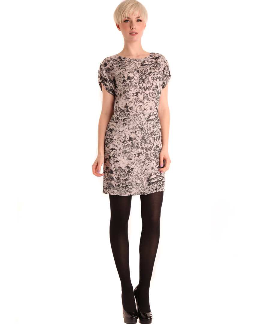 Printed Shift Dress in Chai Latte Sale - French Connection