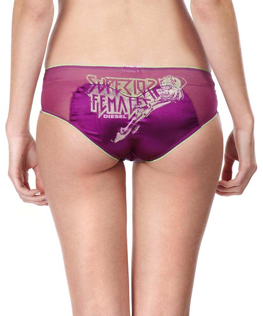 Diesel Satin briefs in purple, Designer Underwear Sale, Diesel Womens