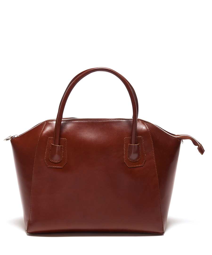 Dark brown shiny leather handbag Sale - Renata Corsi