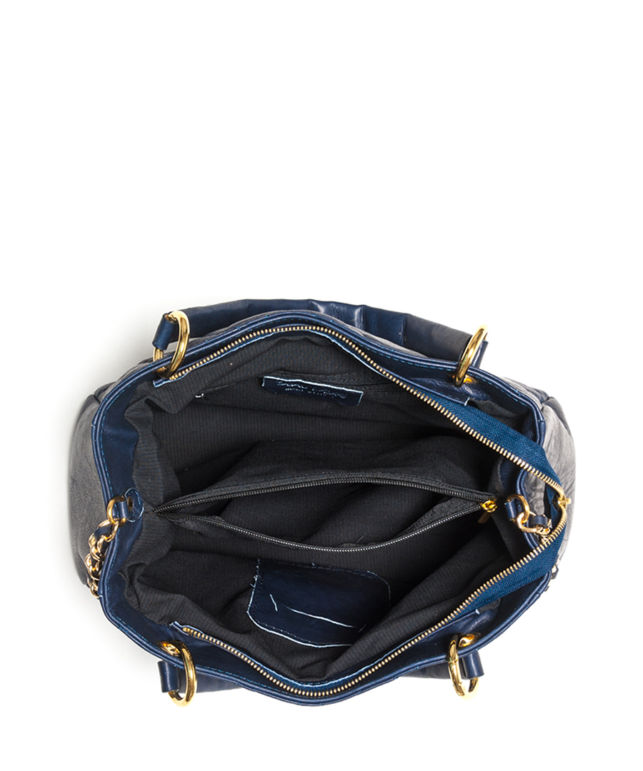 Sonia Ricci Blue leather chain handle bag, Designer Bags Sale, Outlet