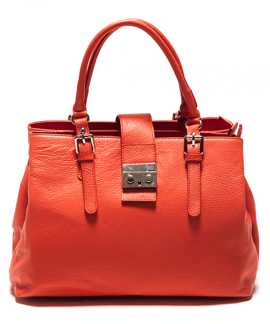 Sonia Ricci Red leather buckle strap bag, Designer Bags Sale, Sonia Ricci , SECRETSALES