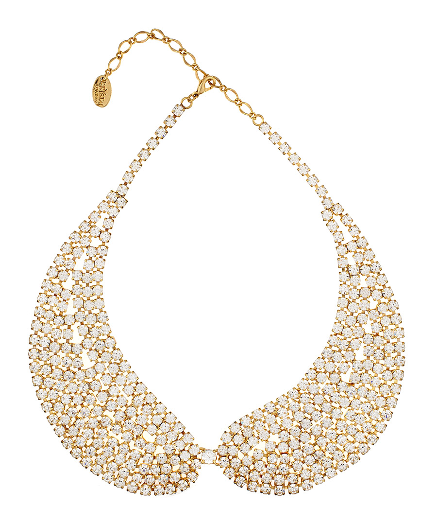 Gold Petal Pan collar necklace Sale - Krystal London