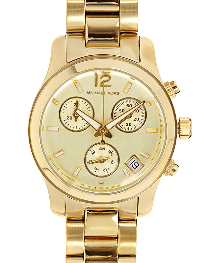 Watch michael kors sale Michael Kors watches are known for their bold, large faces - however, the designer does not forget to add a feminine touch. From blinged out gold to subtle, slim timepieces, the label truly has something for everyone. With a Michael Kors watch, you'll always check the time in style.
