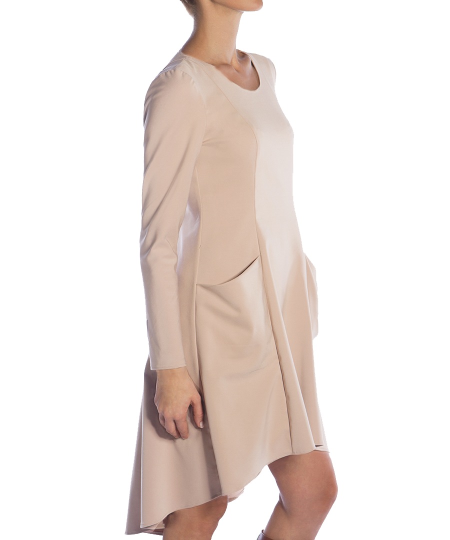 GENE Beige woolblend dress, Designer Dresses Sale, Outlet , SECRETSALES