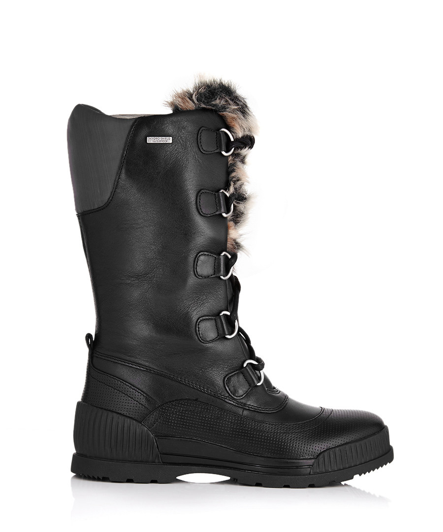 Rockport Aliana black leather snow boots , Designer