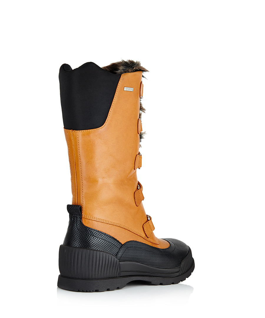 Rockport Aliana mustard leather snow boots, Designer