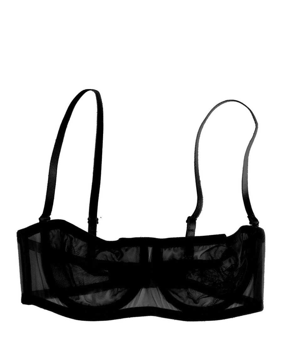 Black Sheer Mesh Strapless Bra Sale - Bodas