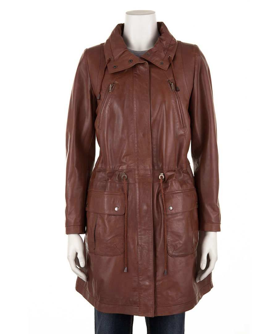 Woodland Leather Women's Multi-Pocket Leather Jacket, Designer Jackets Sale, Outlet , SECRETSALES